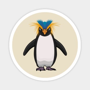 Cute macaroni penguin cartoon illustration Magnet